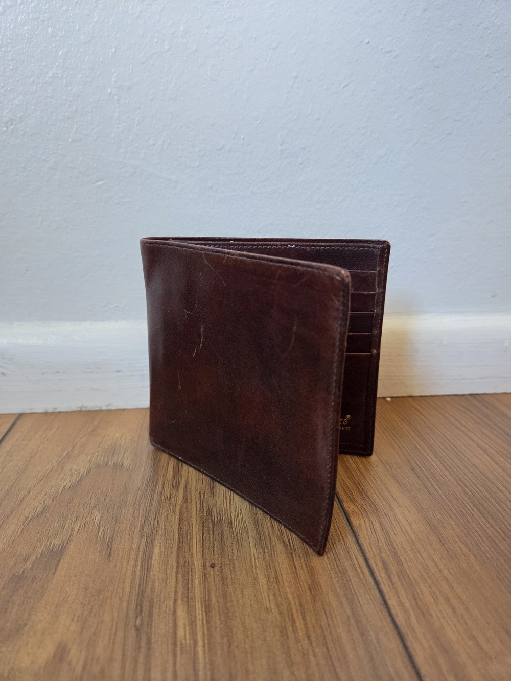 Classic Men's Bosca Brown Leather Bi-Fold Wallet